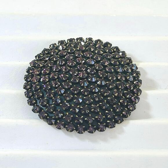 Antique Brooch 1918-20s Edwardian Amethyst Rhinestone Czech Pin Art Deco - Picture 7 of 16